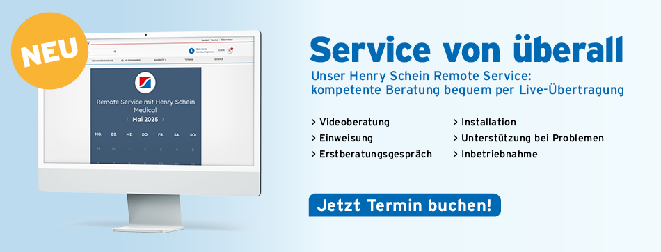 Unser Henry Schein Remote Service: kompetente Beratung bequem per Live-uebertragung - Videoberatung, Einweisung, Erstberatungsgespräch, Installation, Unterstützung bei Problemen, Inbetriebnahme