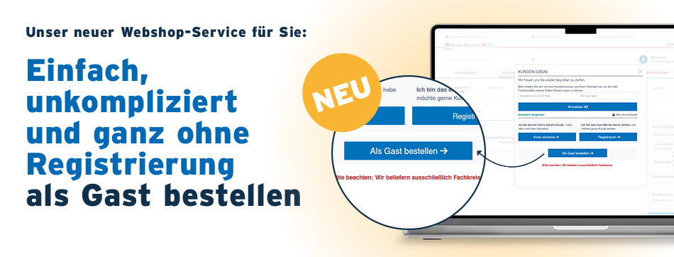 Unser neuer Webshop-Service fuer Sie: einfach, unkompliziert und ganz ohne Registrierung - als Gast bestellen