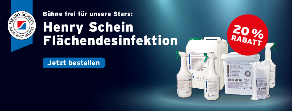 Buehne frei für unsere Stars: Henry Schein Flaechendesinfektion