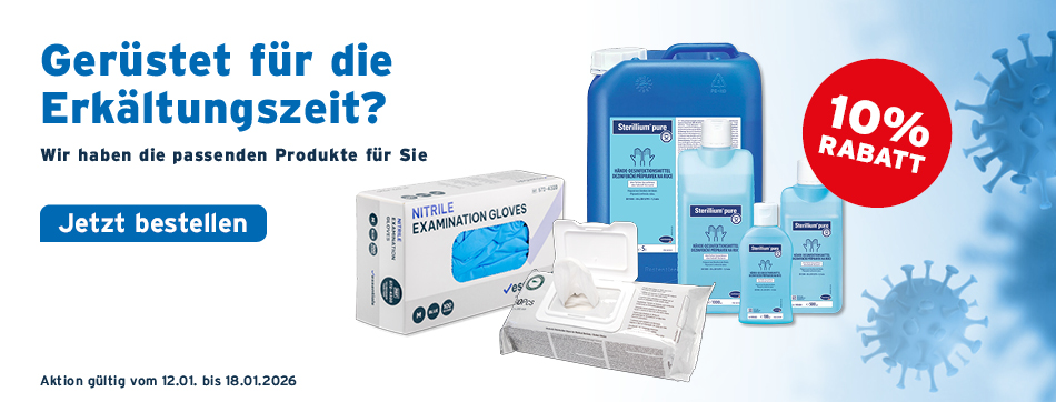 Geruestet für die Erkaeltungszeit? Wir haben die passenden Produkte für Sie. Aktion gueltig vom 12.01. bis 18.01.2025