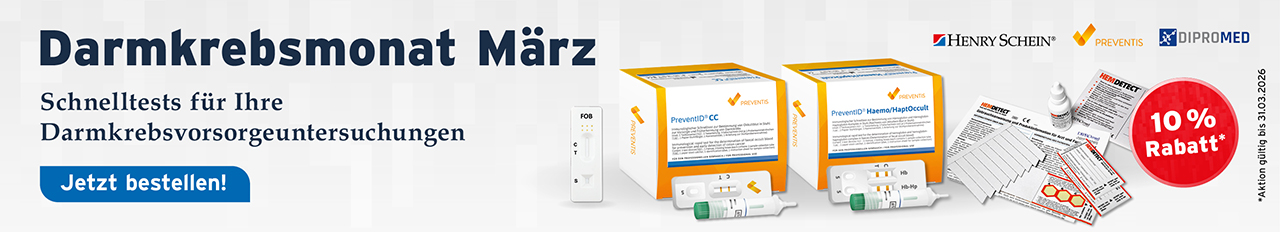 Darmkrebsmonat Maerz - Schnelltests für Ihre Darmkrebsvorsorgeuntersuchungen