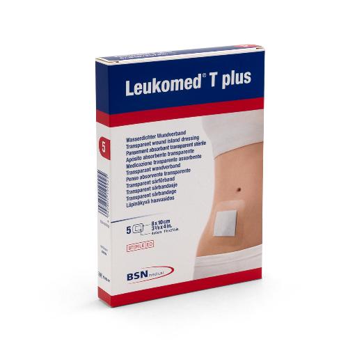 Leukomed T plus, wasserdicht, 8 x 10 cm, 5 Stück