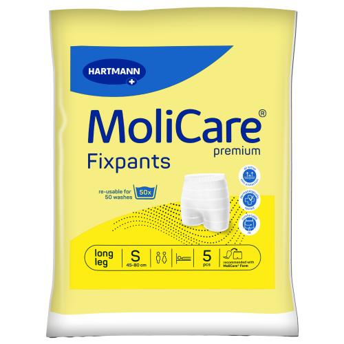 MoliCare® premium Fixpants long leg, Größe S Bauch/ Hüftumfang 45- 80 cm, Packung 5 Stück