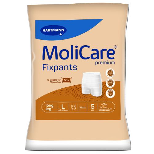 MoliCare® premium Fixpants long leg, Größe L Bauch/ Hüftumfang 80- 120 cm, Packung 5 Stück