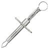 Zeckenzange mit Halter aus Metall mit Feder