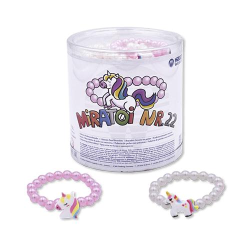 Miratoi® Nr. 22 - Einhorn Perlenarmbänder, Packung 50 Stück