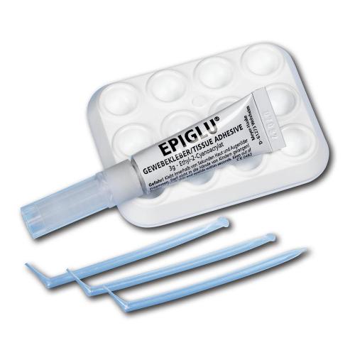 EPIGLU Wundkleber für 40 Anwendungen2 Phiolen à 3 g, 10 Riegel, 40 Pipette