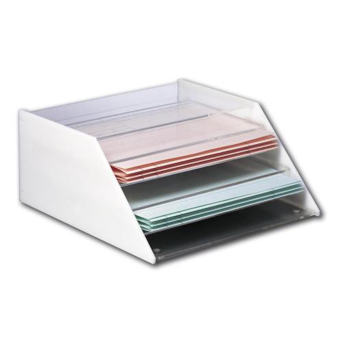 Formularständer, weiß/transparent, 23 x 23,5 x 10 cm, 5 Fächer, 1 Stück