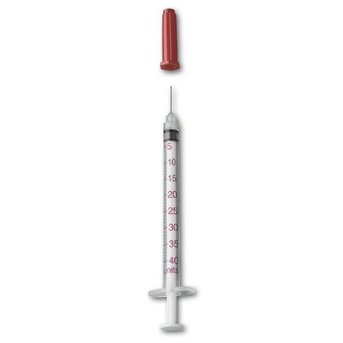 Omnican 40, Insulin-Einmalspritzen, mit KanüleG30 Ø 0,30 x L 12 mm, 1 ml, 100 Stück