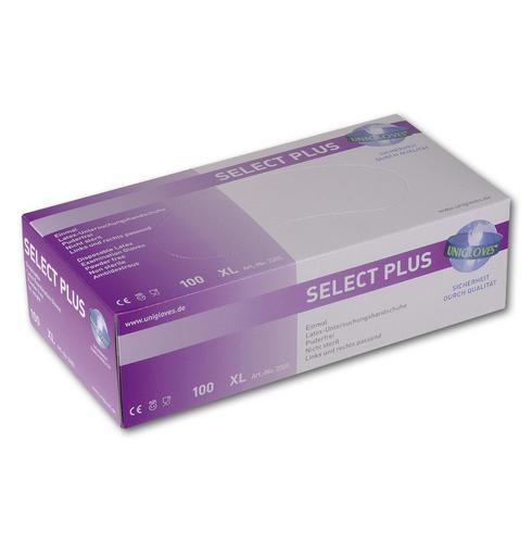 Select Plus Latexhandschuhe, puderfrei, Gr. L, 100 Stück