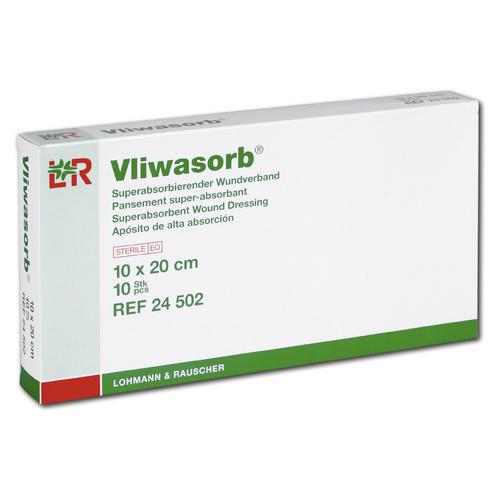 VLIWASORB Wundverb. steril 10x10cm, PACK a 10 STCK