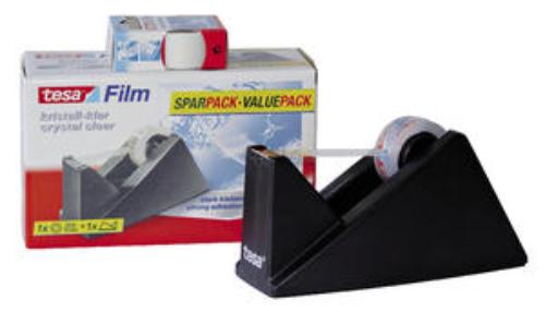 Tesafilm Abroller, schwarz, inkl. 1 Rolle Tesafilm