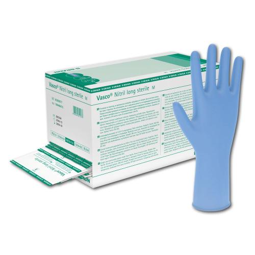 Handschuhe Vasco Nitril lang steril M