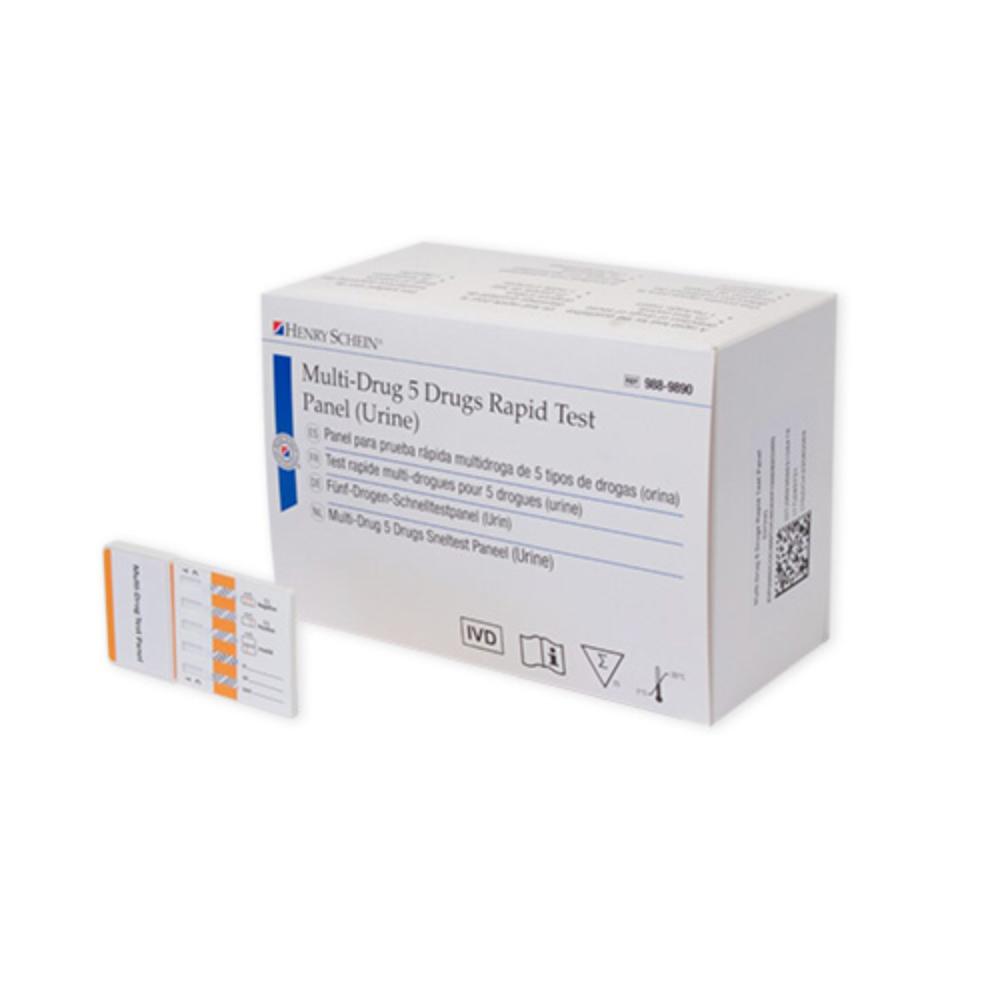 HS Multi 5 Drogentest-Kassetten, 25 Stück, HENRY SCHEIN Medical
