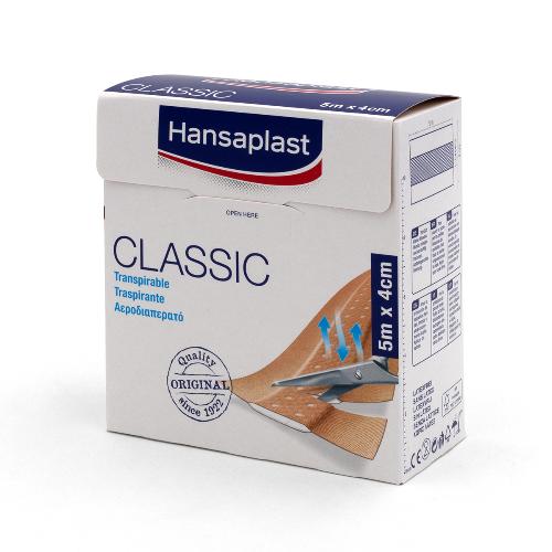 Hansaplast Classic, hautfarben, 4 cm x 5 m, 1 Stück