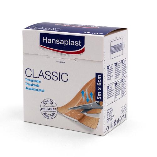 Hansaplast Classic, hautfarben, 6 cm x 5 m, 1 Stück