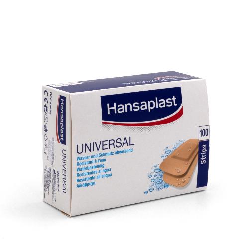 Hansaplast Universal Water Resistant Strips, 3x7,2cm, 100St