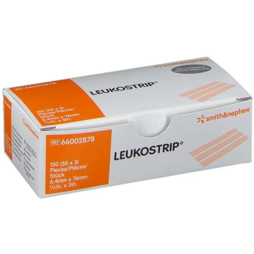 Leukostrip, Wundnahtstreifen, 76 x 6,4 mm, 50 x 3 Stück