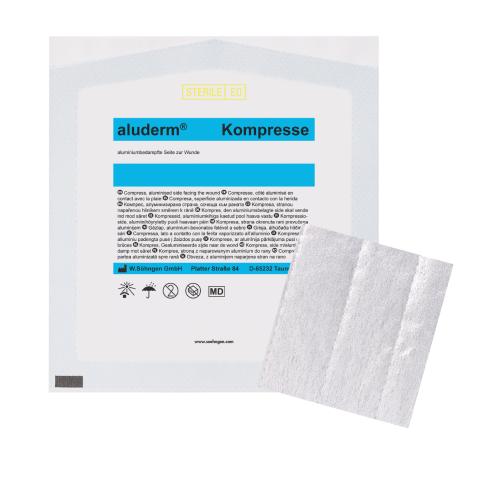 aluderm Kompresse, steril, 10 x 10 cm, 1 Stück