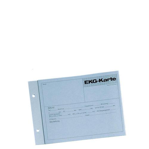 EKG-Karten, 3-Kanal, DIN A5, quer, blau, 100 Stück