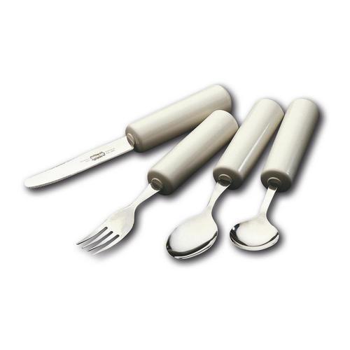 Essbesteck Queens, 4-er Set: 1 Messer, 1 Gabel, 1 Löffel und 1 kleiner Löffel, gerade Ausführung, 1 Set