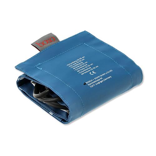 Boso Klettmanschette, Doppelschlauch für Erwachsene, Armumfang 22- 32 cm, blau, 1 Stück