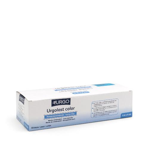 Urgolast color, Kurzzugbinde, blau, 6 cm x 5 m, 10 Stück