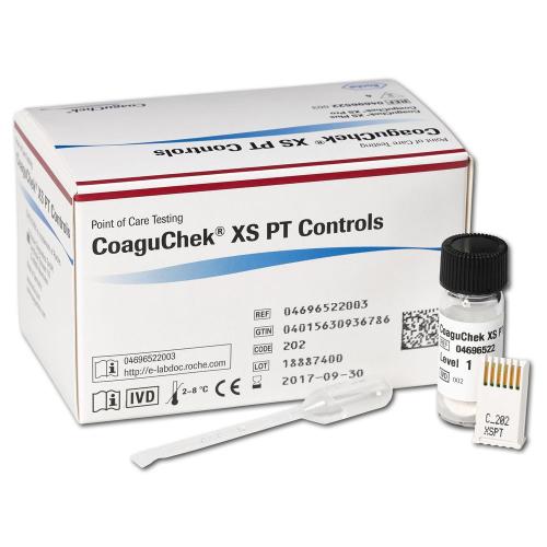 CoaguChek XS PT Test, Kontrolllösung, 4 Stück