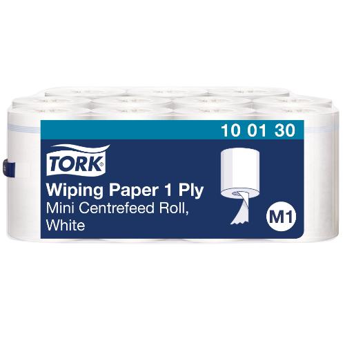 Tork Wischtuch Advanced 415 Mini, 1-lagig, 21,5 cm x 120 m, weiß, 11 Rollen