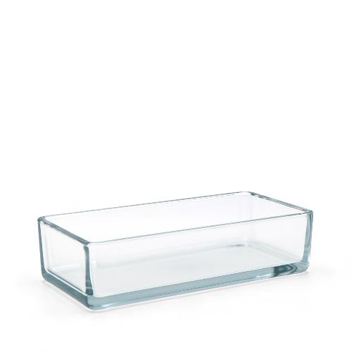 Glasschale ohne Deckel, B 20 x T 10 x H 5 cm, 1 Stück