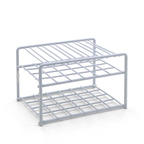 Reagenzglas-Gestell, Draht, für 24 Gläser, weiß, 1 Stück