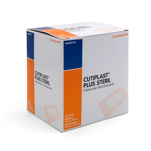 Cutiplast Plus Steril, 7,8 x 10 cm, 55 Stück