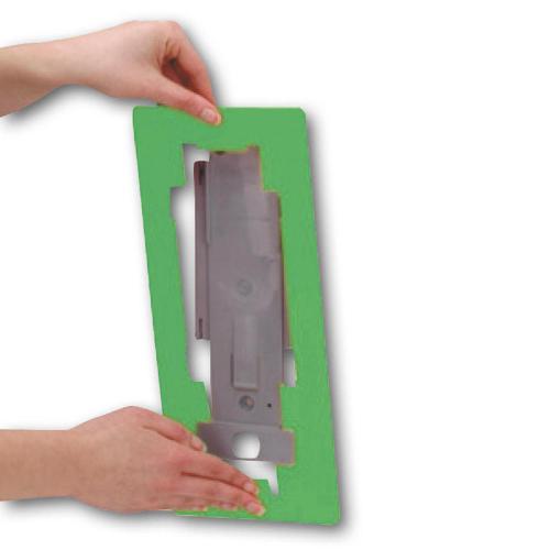 Signalrahmen für Wandspender, für 1 Liter Flaschen, grün, 1 Stück