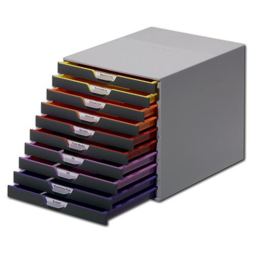 Variocolor Schubladenbox, 10 Schubladen, B 292 x H 280 x T 356 mm, 1 Stück