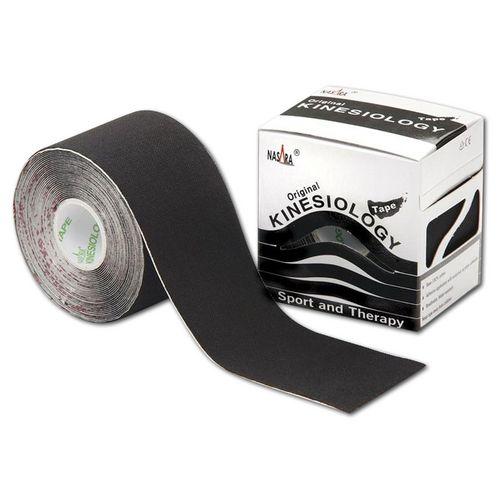 Nasara Kinesiology Tape, schwarz, 5 cm x 5 m, 1 Stück