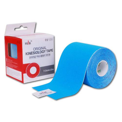 Nasara Kinesiology Tape, blau, 7,5 cm x 5 m, 1 Stück