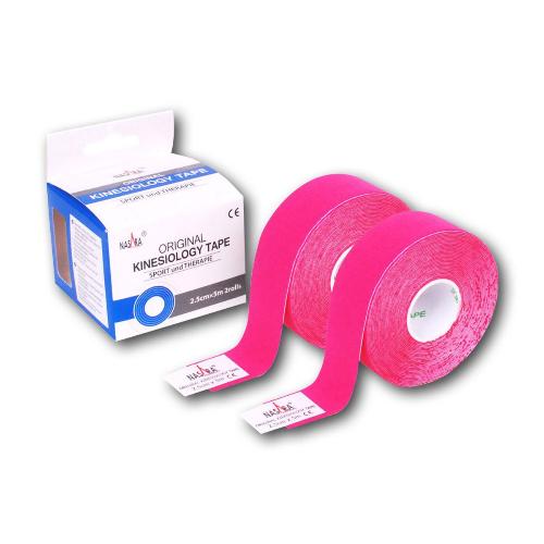 Nasara Kinesiology Tape, pink, 2,5 cm x 5 m, 1 Stück