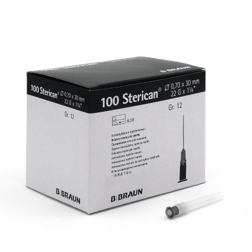 Sterican, Einmal-Kanülen G 22, Ø 0,70 x L 30 mm, schwarz, Gr. 12, 100 Stück