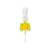 HS Sicherheitskanüle IV, mit Injektionsport und Flügel, gelb, 24 G x 20 mm, Packung 50 Stück