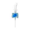 HS Sicherheitskanüle IV, mit Injektionsport und Flügel, blau, 22 G x 25 mm, Packung 50 Stück