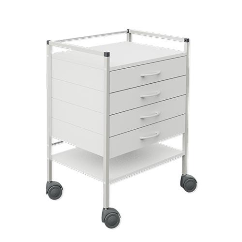 Vielzweckwagen 08/16, 4 Schubladen, weiß, 1 St.