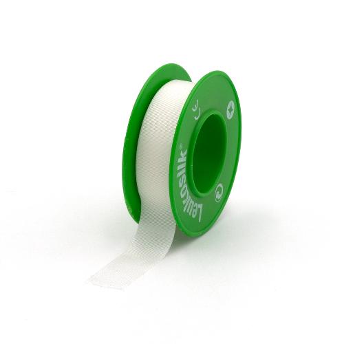 Leukosilk Fixierpflaster, 1,25 cm x 5 m, mit Schutzring, 1 Rolle