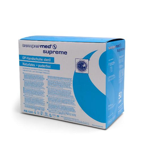 Sempermed Supreme OP-Handschuhe, puderfrei, steril, weiß, Gr. 8,5, 50 Paar