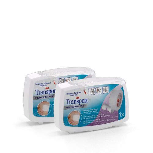 Transpore Rollenpflaster mit Abroller, 2,5cm x 5m, 1 Rolle