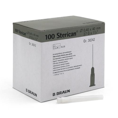 Sterican, Einmal-Kanülen, Ø 0,40 x L 40 mm, grau, 30/42, 100 Stück
