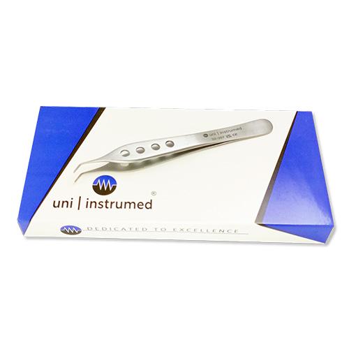 Extraktionspinzette gezahnt mit Loch 6 mm 40 Grad 