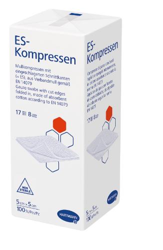 ES- Kompressen, unsteril 5 x 5 cm, Packung 100 Stück