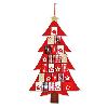 Adventskalender Tannenbaum aus Filz, 24 Taschen, 60 x 106 cm, Farbe Rot, 1 Stück
