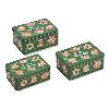 Dosen-Set Lebkuchen, Merry Christmas, eckig, aus Metall, Farbe Grün, 3-teilig, 1 Set