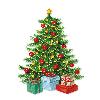 Serviette Tannenbaum, aus Papier, 3-lagig, Farbe Grün/Weiß, 33 x 33 cm, 20 Stück Packung